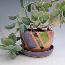 Load image into Gallery viewer, Geometric Planter -purple base