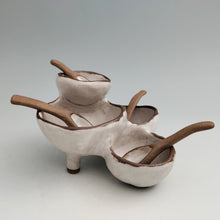 Load image into Gallery viewer, Spice bowls & mini spoons -white