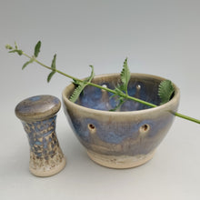 Load image into Gallery viewer, Herb stripper & pestle -ocean glaze