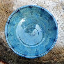 Load image into Gallery viewer, Blue bowl w/ tiger stripes