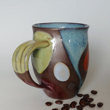 Load image into Gallery viewer, Mug -color blocks on dark clay