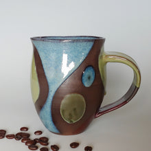 Load image into Gallery viewer, Mug -color blocks on dark clay