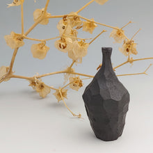 Load image into Gallery viewer, Tiny black clay vase