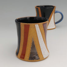 Load image into Gallery viewer, Multicolor zebra mug -purple handle