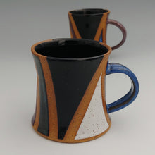 Load image into Gallery viewer, Multicolor zebra mug -bright blue handle