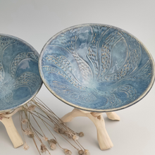 Load image into Gallery viewer, Carved blue bowl