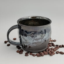 Load image into Gallery viewer, Black mug with silver glaze