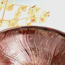 Load image into Gallery viewer, Red bowl with spiral sun