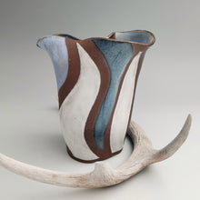 Load image into Gallery viewer, Altered vase in blues