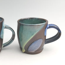 Load image into Gallery viewer, Mug -color blocks on dark clay