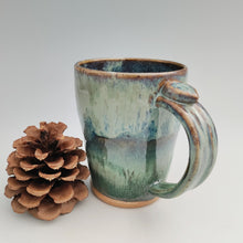 Load image into Gallery viewer, Green flowy mug