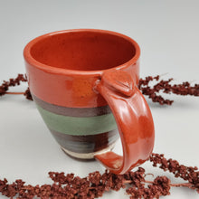 Load image into Gallery viewer, Striped mug with orange