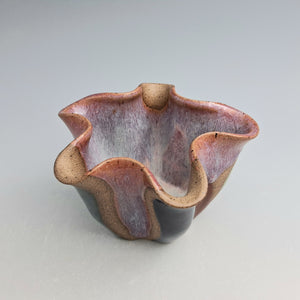 Small wavy vessel with color blocks