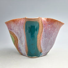 Load image into Gallery viewer, Small wavy vessel with color blocks
