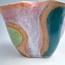 Load image into Gallery viewer, Small wavy vessel with color blocks
