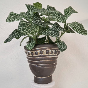 Little dark clay planter