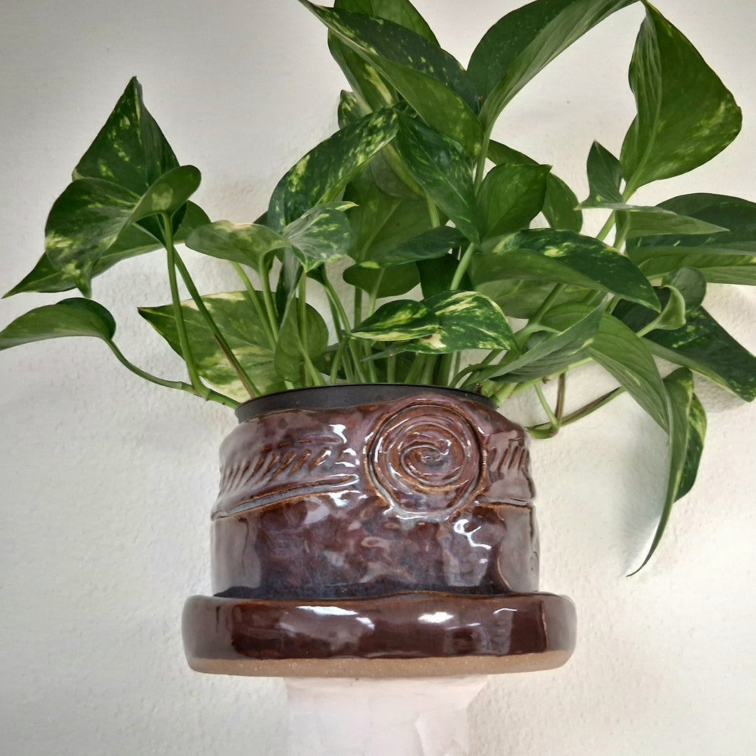 Wonky little purple planter