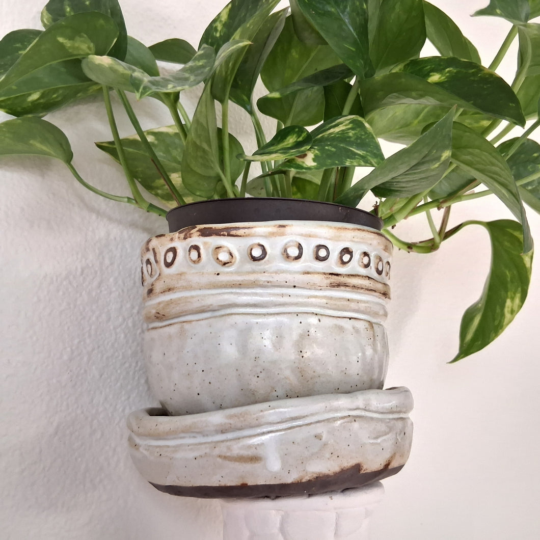 Wonky little white planter