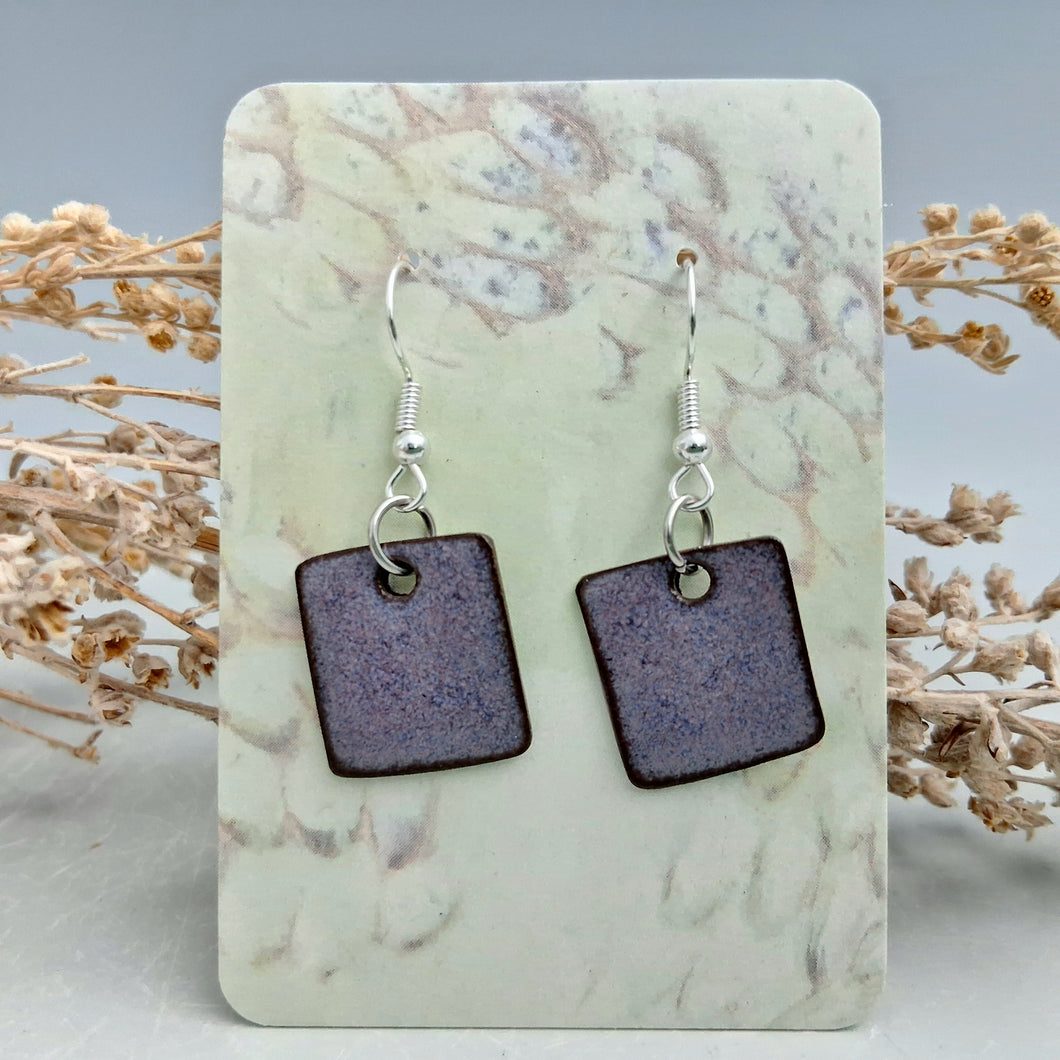 Rectangle earrings- purple