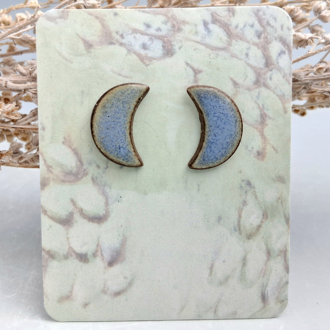 Light blue moon studs