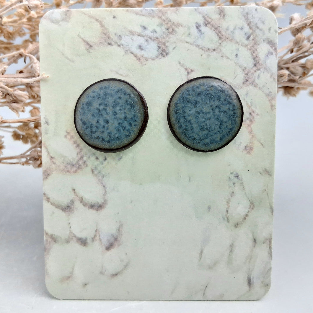 Blue-green circle studs