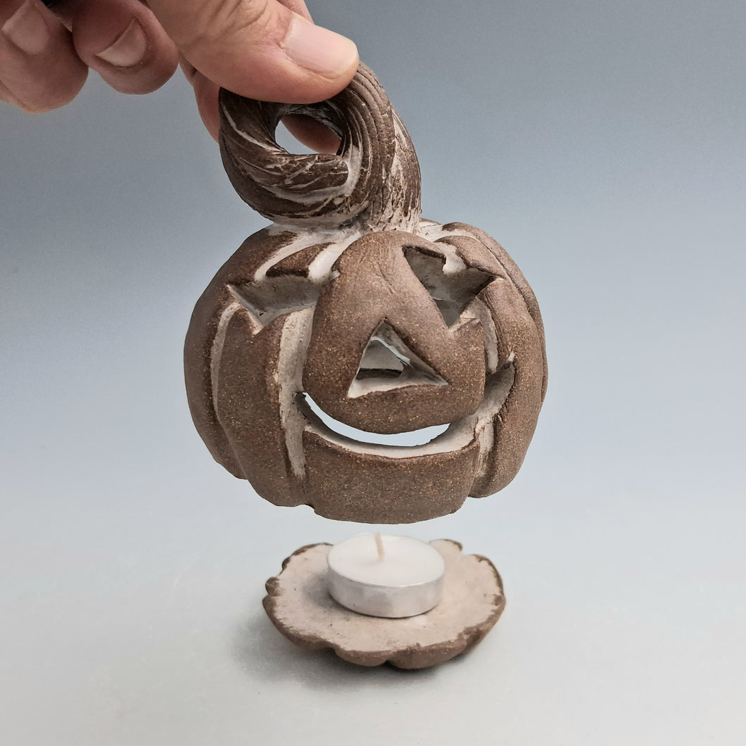 Earthy carved pumpkin