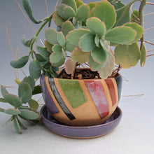 Load image into Gallery viewer, Geometric Planter -purple base
