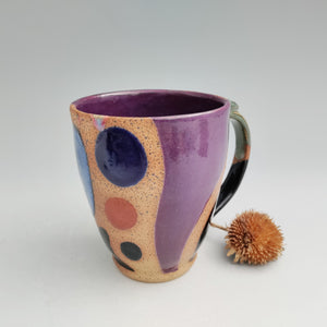 Color block mug -purple interior