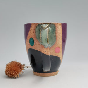 Color block mug -purple interior