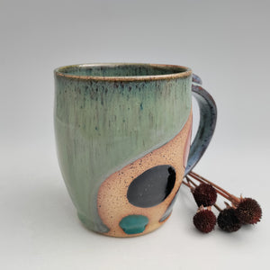 Color block mug -spearmint interior