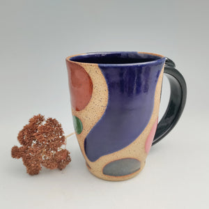 Color block mug -cobalt interior