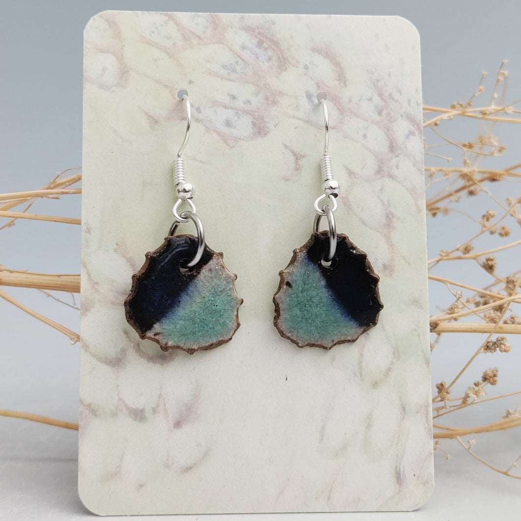 Midnight & mint earrings