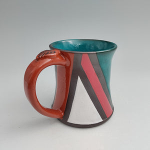 Rainbow striped mug