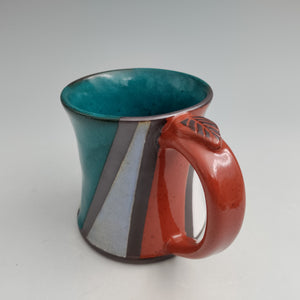 Rainbow striped mug