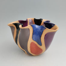 Load image into Gallery viewer, Altered vase with color blocks
