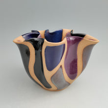 Load image into Gallery viewer, Altered vase with color blocks
