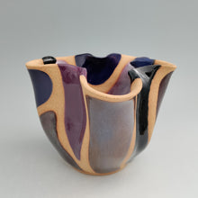 Load image into Gallery viewer, Altered vase with color blocks
