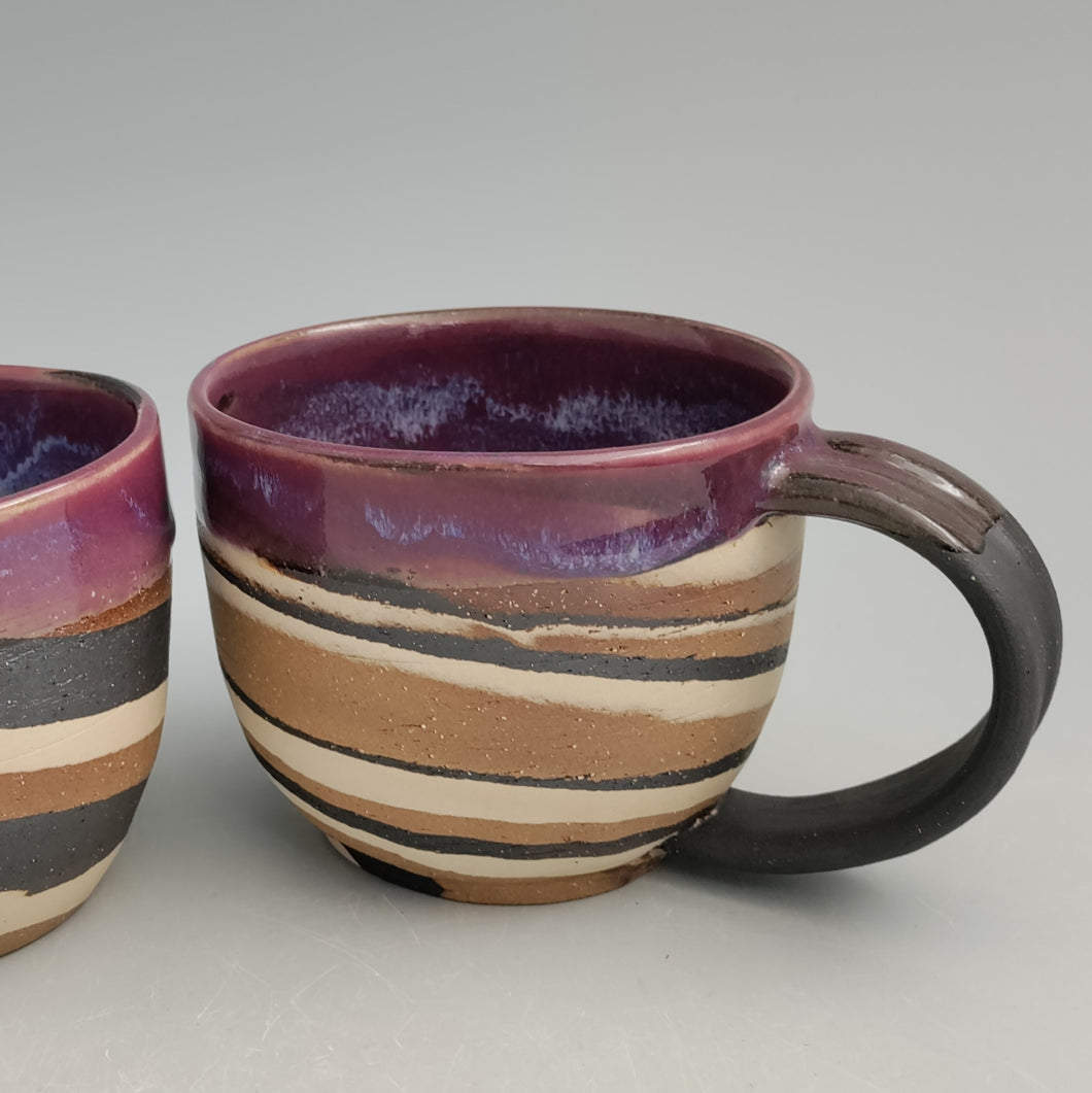 Marble mug with purple -small