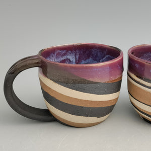 Marble mug with purple -small