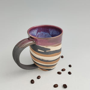 Marble mug with purple -large