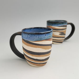 Marble mug with blue -medium