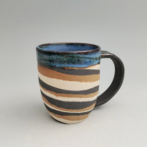 Marble mug with blue -medium