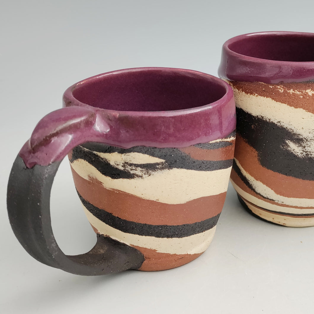 Marble mug with purple -small