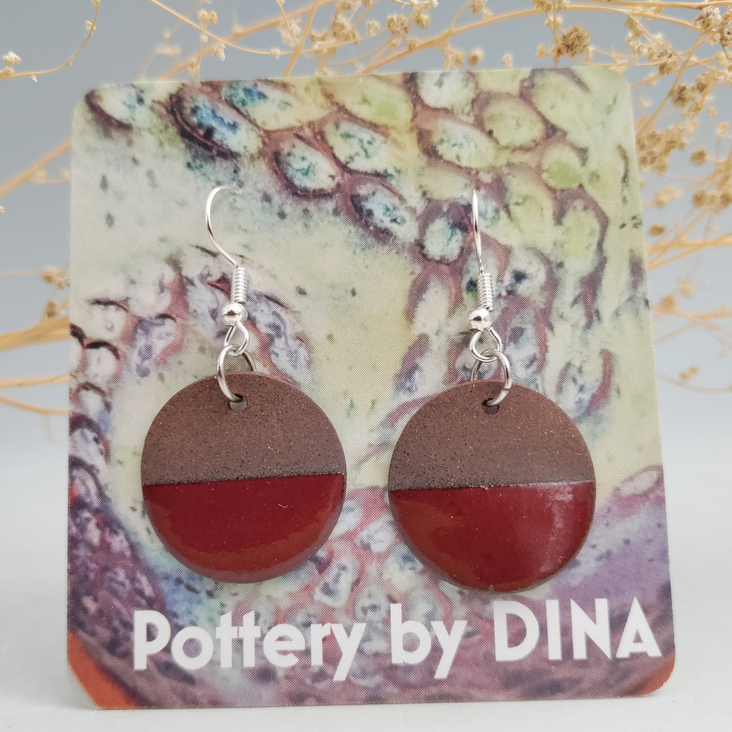 Chocolate cherry earrings