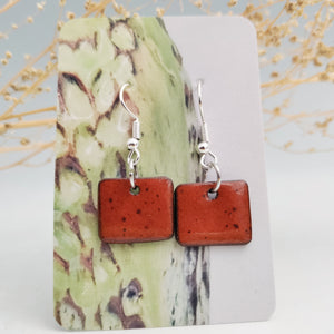 Fire orange earrings