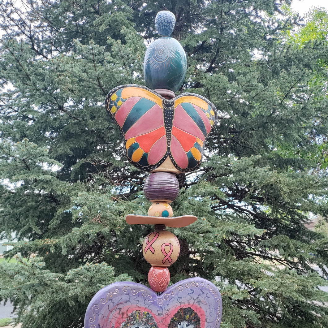 Garden tower -butterfly & heart