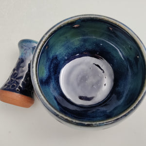 Herb stripper & pestle -dark blue & teal (small)