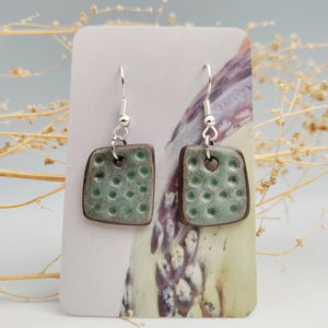 Minty square-ish earrings