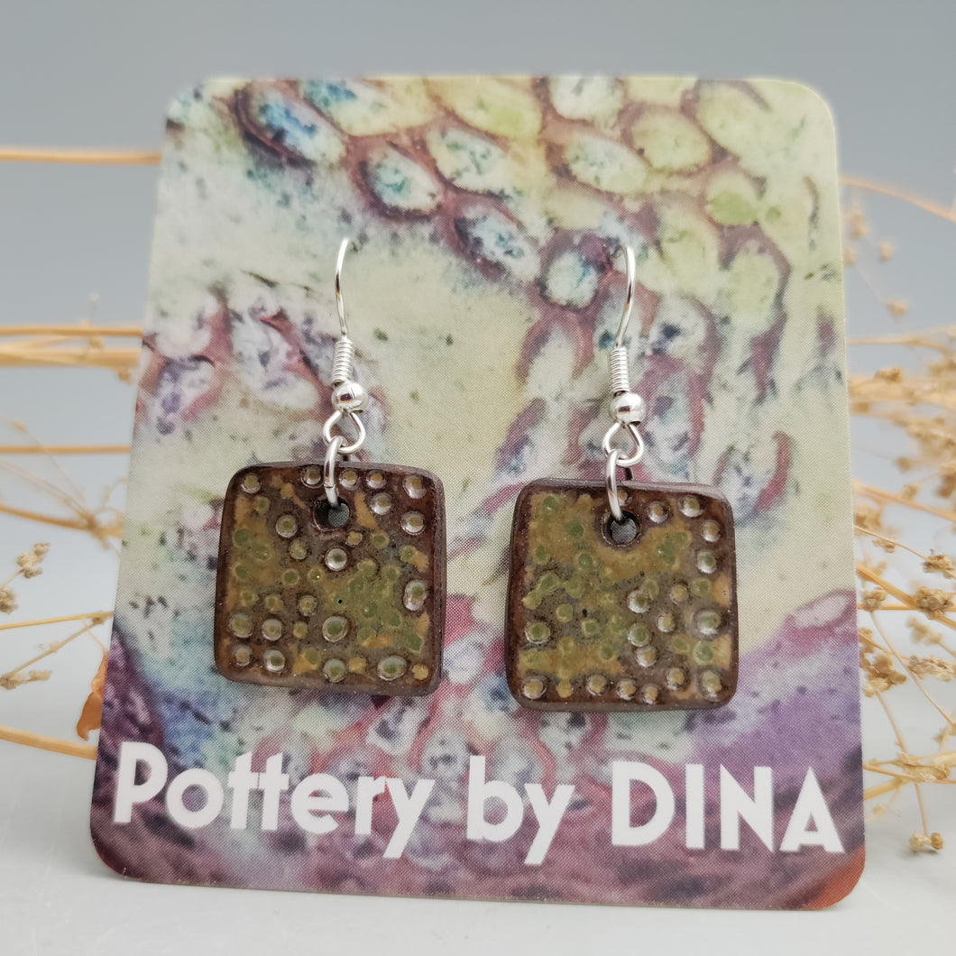 Earthy lemongrass earrings