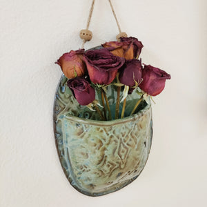 Wall planter in greens